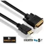 Purelink PureInstall PI3000 - Cabo de vídeo - Single Link - HDMI / DVI - DVI-D (macho) para HDMI (macho) - 2 m - Isolamento triplo - Preto