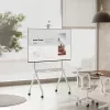 Suporte de TV de chão MACLEAN MC-114 W para ecrãs 55-100 polegadas, branco, VESA até 900x600, carga máxima 120 kg, altura 115–152 cm, prateleira