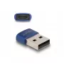 Adaptador DeLOCK USB 2.0 USB Type-A macho para USB Type-C fêmea azul