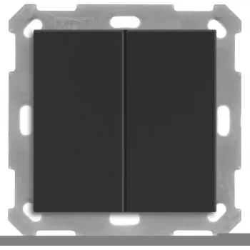 MDT BE-TAL55B206.01 KNX Botão Light 55 Basic 2 vias Preto mate Neutro 1 (BE-TAL55B206.01)