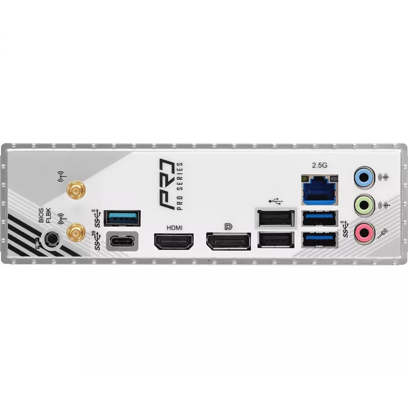 Placa-mãe ASRock B860M Pro RS WiFi — Intel B860, LGA 1851, micro ATX, DDR5, 4 DIMM, 3x M.2, 2.5Gb LAN, Wi‑Fi, Bluetooth