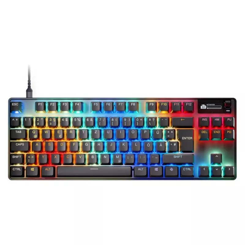 Teclado mecânico para gaming STEELSERIES Apex Pro TKL Gen 3 OmniPoint — Tenkeyless, atuação ajustável, layout compacto