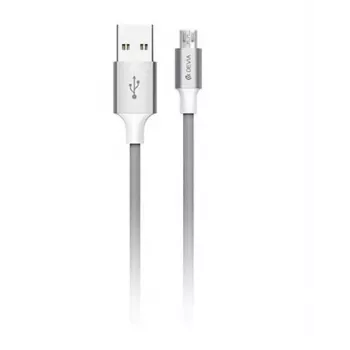 Cabo Micro-USB Devia Pheez Series 5V 2.4A 2m – cinzento