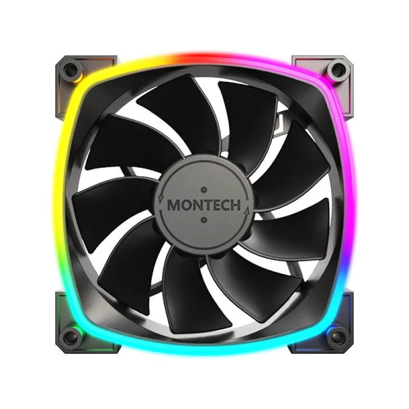 Ventoinha para caixa de computador Montech RX120 PWM 12 cm preto 3 unid.