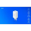 Fonte de alimentação SAVIO LA-07 GaN 65W, USB, QC4.0+, PD 3.0, branca