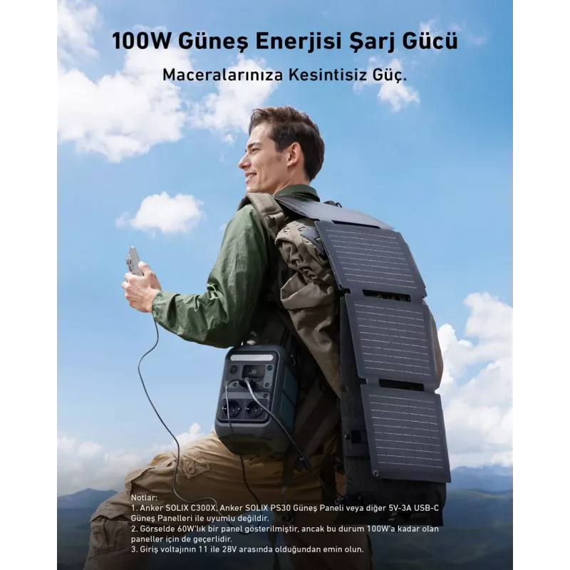 Estação de energia portátil Anker SOLIX C300X 7 fosfato de ferro-lítio (LiFePO4) 90000 mAh