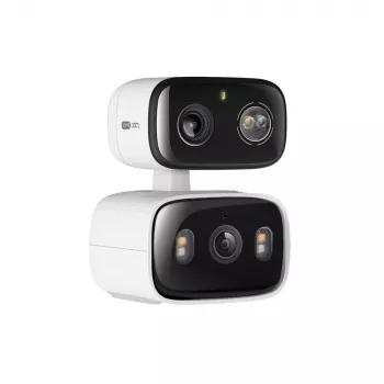 Câmara de segurança IP TP-LINK Tapo C246D — 3MP (2304×1296), 2,8 mm, campo de visão 107,8°, PTZ com lente dupla, IP65, Wi-Fi/Gigabit, microSD até 512 GB