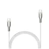 Cabo trançado USB FIXED FIXDB-CC12-WH 100W, branco, trança robusta, transmissão de dados e energia