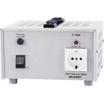 Voltcraft IT-1500 transformador de isolamento universal de laboratório 1500 VA 230 V/AC, transformador de isolamento (IT-1500)