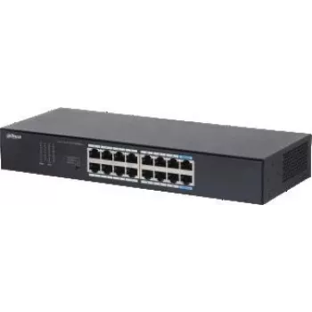 Switch de rede Dahua Technology S3016-16GT unmanaged L2 Gigabit Ethernet (10/100/1000) montagem em secretária/parede preto