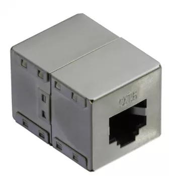 Conector fêmea modular RJ-45 VALUE Cat.6 blindado prateado