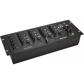 Misturador DJ Omnitronic PM-444Pi 4 canais com interface USB