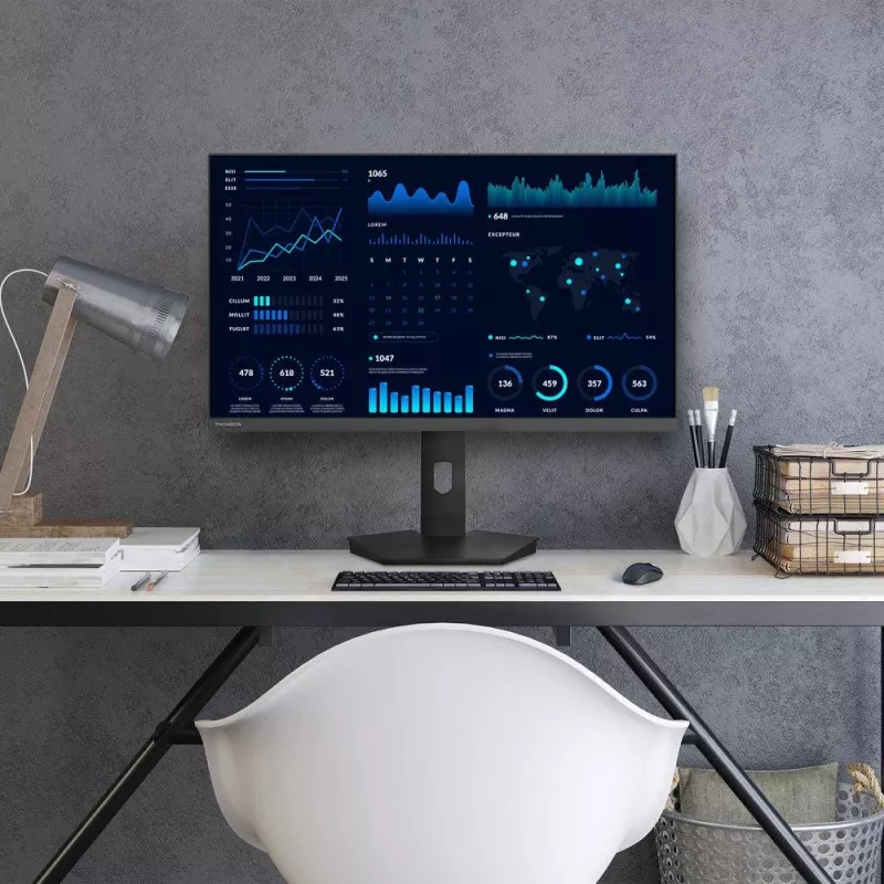 Monitor LCD | THOMSON | 27 | 1920 x 1080 píxeis | Full HD | Formato nativo 16:9 | Plano | M27FB5C15