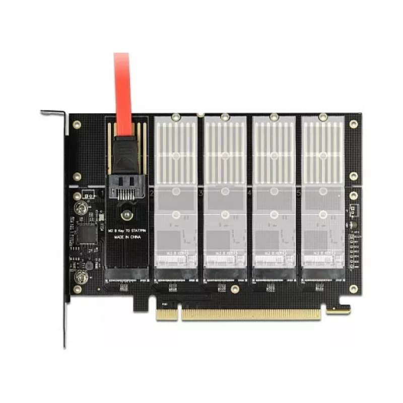 Placa DeLOCK PCI Express x16 para 5 x M.2 Key B / SATA internos