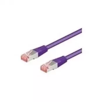 Cabo de rede Goobay CAT 6 Patch, S/FTP (PiMF), violeta, 1 m – LSZH isento de halogéneos, cobre (93536)
