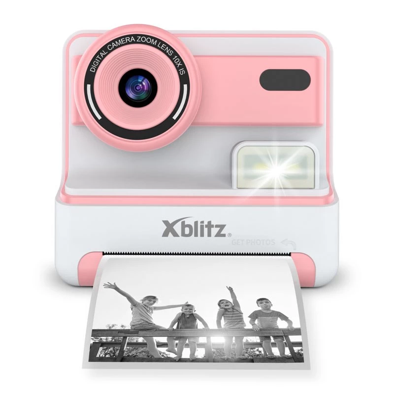 Xblitz FLASH PINK Câmara instantânea com impressora térmica para crianças