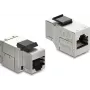 Delock 90835 Acoplador de módulo Keystone RJ45 fêmea para RJ45 fêmea, Cat.6A, blindado, com trinco de plástico preto