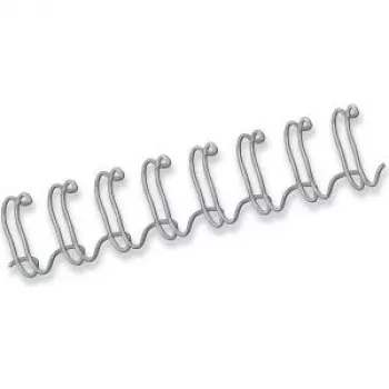 Fellowes - arame de encadernação - 8 mm - 34 anéis - A4 (210 x 297 mm) - 50 folhas - prateado - 100 unid. - para Fellowes Galaxy 500, Galaxy E 500, Pulsar 300, Starlet 90 (54451)
