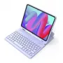 Teclado Bluetooth sem fios Inateck KB04002 — layout QWERTY, bateria integrada de 280 mAh, touchpad, roxo — compatível com iPad Air 11 polegadas (6.ª/7.ª geração)
