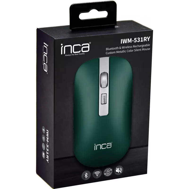 Cian Technology GmbH rato INCA IWM-531RY Bluetooth e sem fios pilha Silent amarelo retail - rato