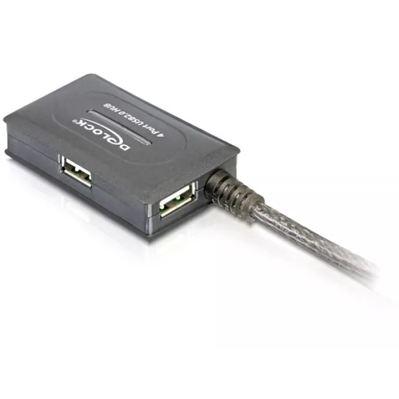 Cabo de extensão USB2.0 DeLock 10m ativo com hub de 4 portas - Hub - 4 x USB2.0 (82748)