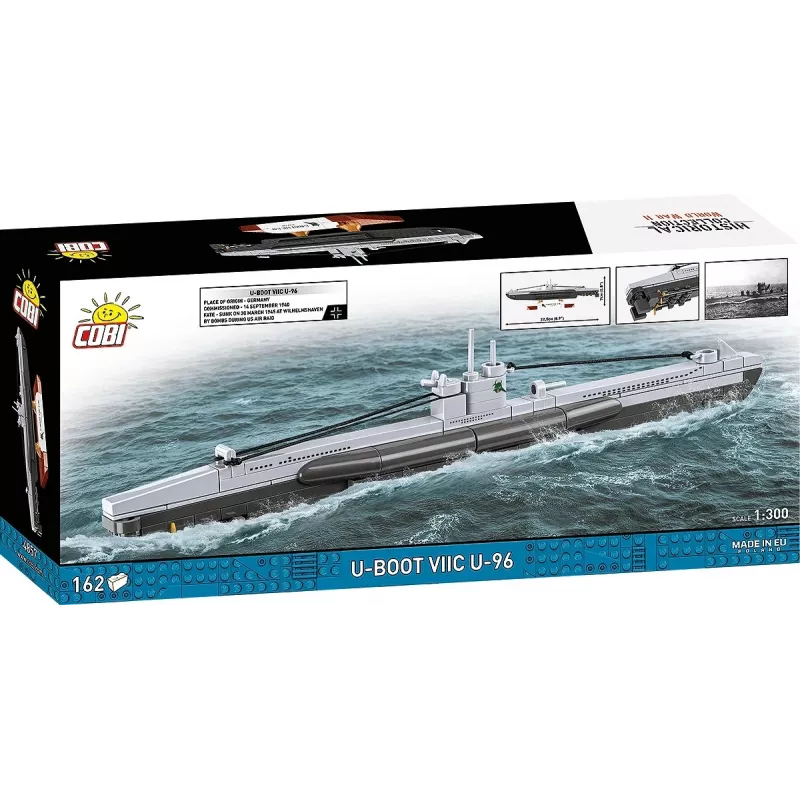 Modelo à escala de submarino Cobi Type VIIC 1:300, conjunto 4857