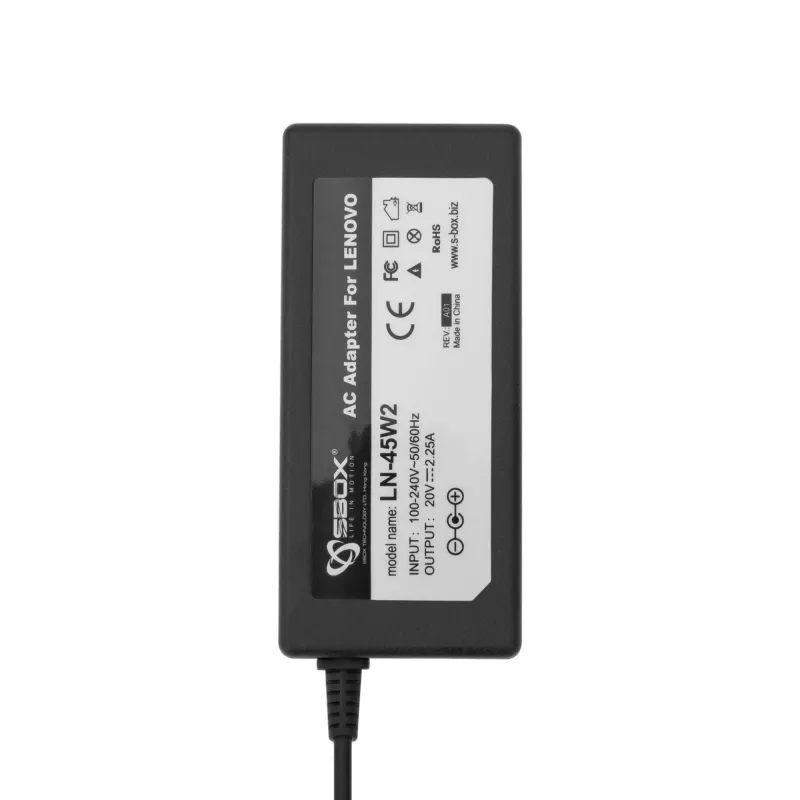 Fonte de alimentação Sbox LN-45W2 para portáteis Lenovo, redonda