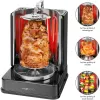 Multigrill elétrico vertical CLATRONIC DVG 3686, 1400 W, preto, com espeto rotativo e 6 espetos