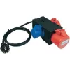 Benning Adaptador de medição [ficha-ficha de contacto de proteção - conector fêmea CEE caravana, conector fêmea CEE] adaptador de medição CEE triplo vermelho, azul (044147)