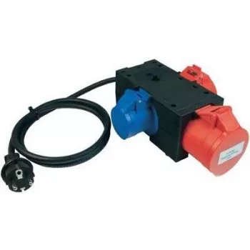 Benning Adaptador de medição [ficha-ficha de contacto de proteção - conector fêmea CEE caravana, conector fêmea CEE] adaptador de medição CEE triplo vermelho, azul (044147)
