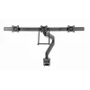 Suporte de monitor de secretária GEMBIRD MA-DA3-03, 3 braços, mola a gás, VESA 75–100x100, suporta 3 ecrãs até 27 polegadas, máx. 18 kg, preto