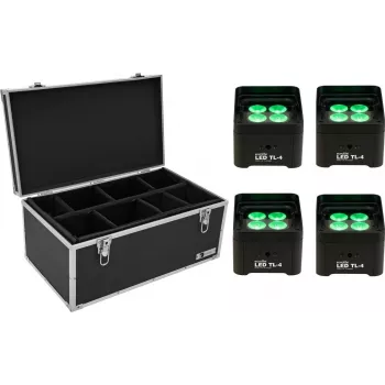 Conjunto de luz LED para trave EUROLITE TL-4 4x com mala de transporte