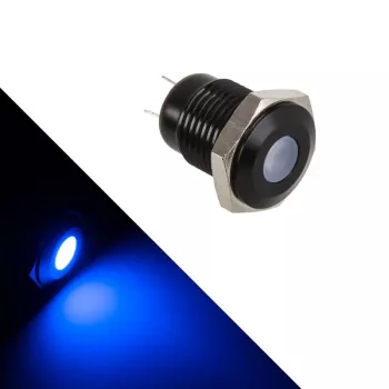 Indicador LED Lamptron Dioda azul LAMP-SW2001-H, LED de sinal para montagem em painel