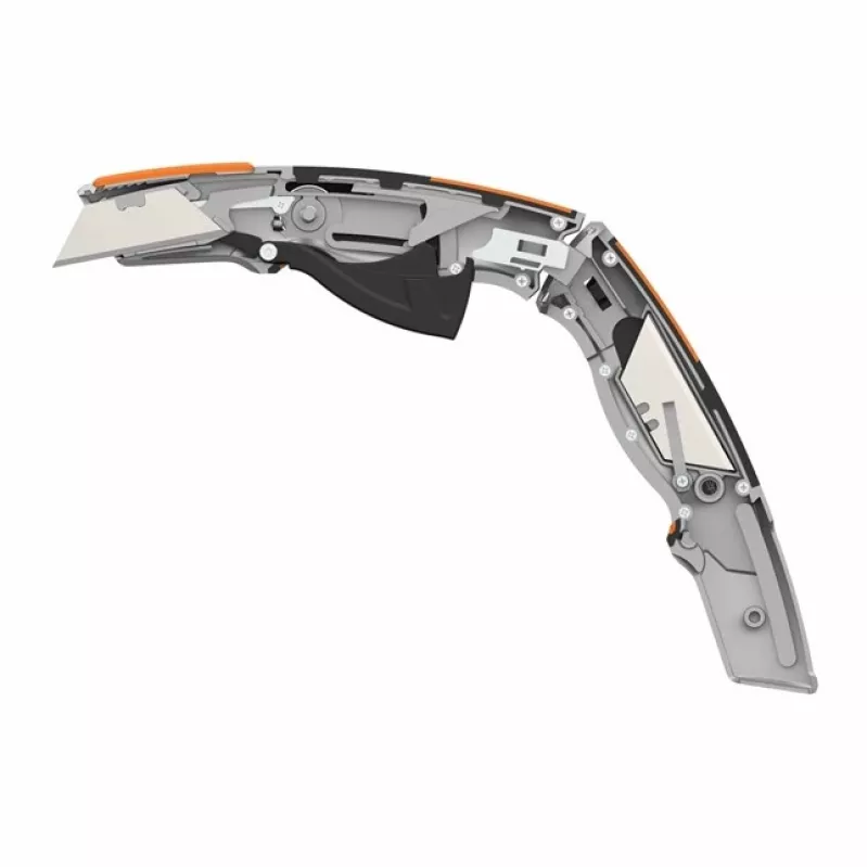 Fiskars 1062938 faca universal preta, laranja faca de lâminas trapezoidais