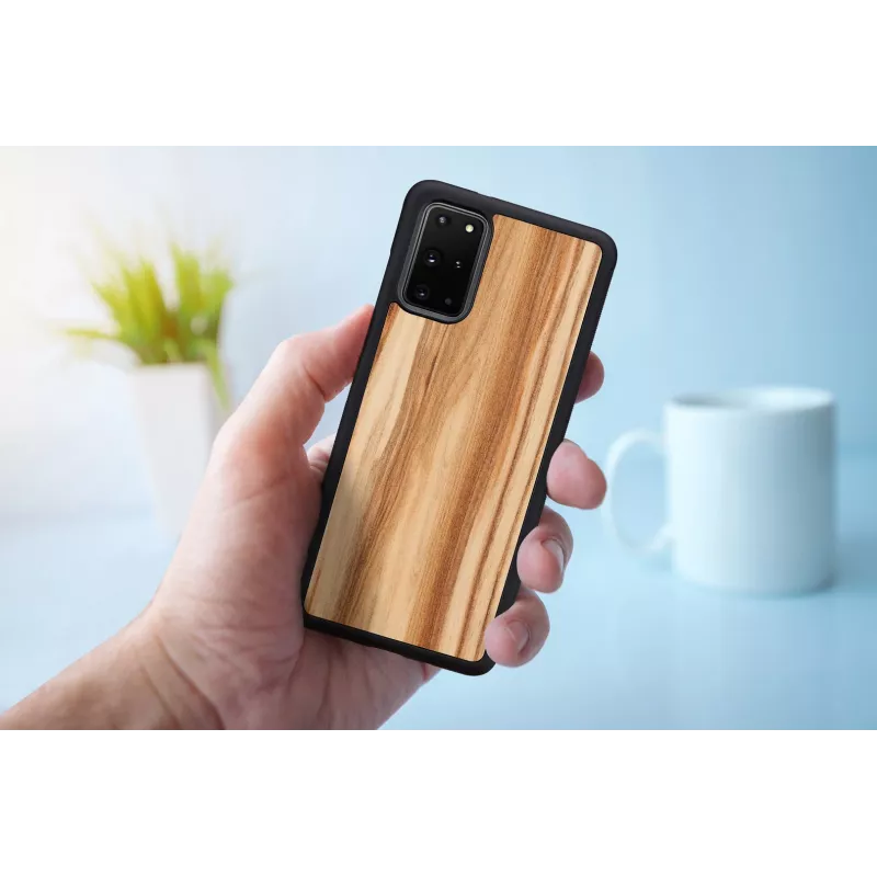 Capa para telemóvel Man and Wood Galaxy S20+ cappuccino preto – capa de proteção para smartphone