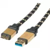 ROLINE Gold cabo USB 3.0, ficha USB A - ficha USB 3.0 Micro B 2,0m (11.02.8879)