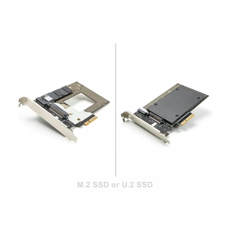 Placa adaptadora M.2 / U.2 interna DELOCK 90854 — PCIe 4.0 (Host: PCIe, saídas: M.2 Key M 110 mm, U.2)