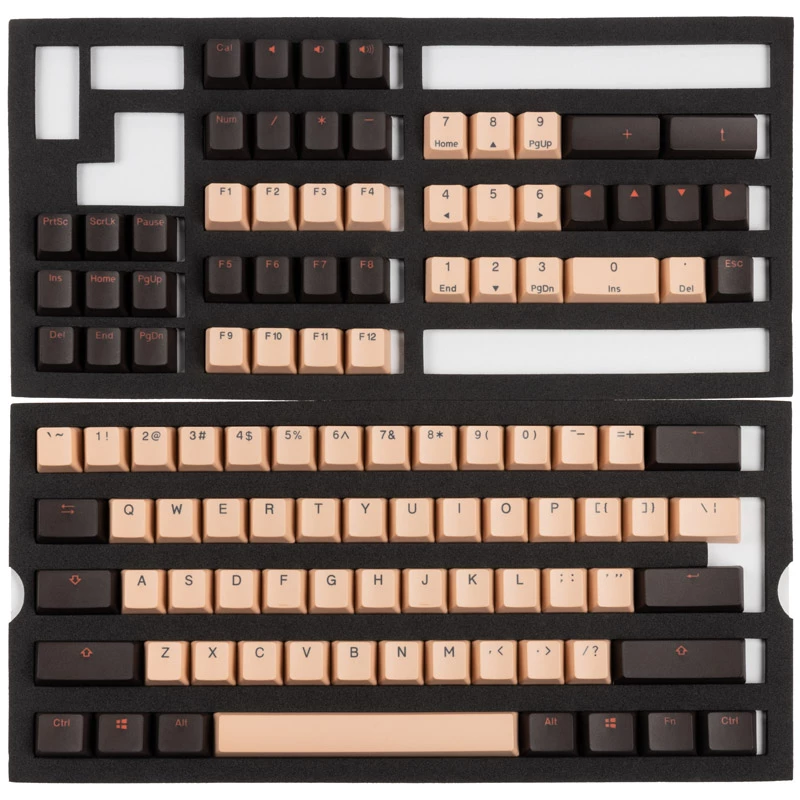 Conjunto de keycaps Ducky DKSA108-USPDGMZOR PBT Double-Shot, layout US, 108 teclas