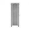 Armário rack LANBERG FF01-8047-12SL 47U 800x1000 mm cinzento com portas frontal e traseira de vidro e espaço para painel LCD