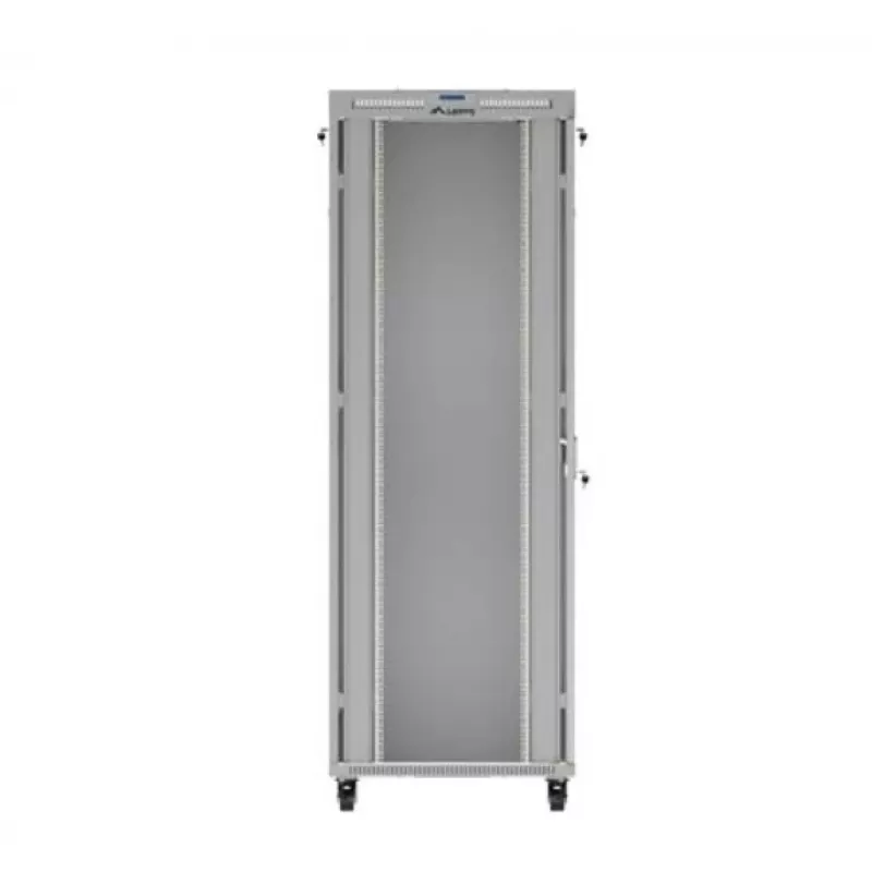 Armário rack LANBERG FF01-8047-12SL 47U 800x1000 mm cinzento com portas frontal e traseira de vidro e espaço para painel LCD