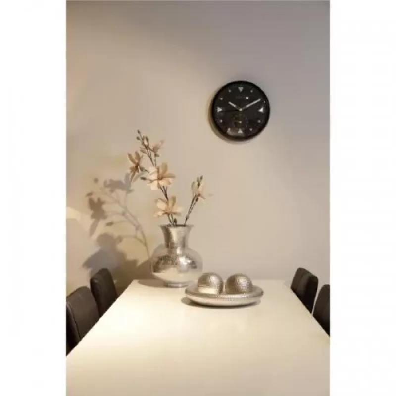 Relógio de parede NeXtime 3049 Serious Black, Ø32 cm, preto