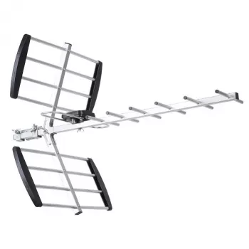 Antena direcional LIBOX LB1600 16 elementos passiva DVB-T, UHF 470–790 MHz, VHF 174–230 MHz, ganho 18 dB, filtro LTE