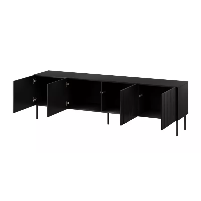 Móvel RTV Cama ISLA 200x40x60 preto mate