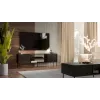Móvel de TV cama meble CORTINA EF 180×40×60 cm, preto, tampo superior em aglomerado, estrutura preta