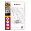 Balança de cozinha Beper P102BIL004 - digital, 5 kg, 1 g, mármore branco