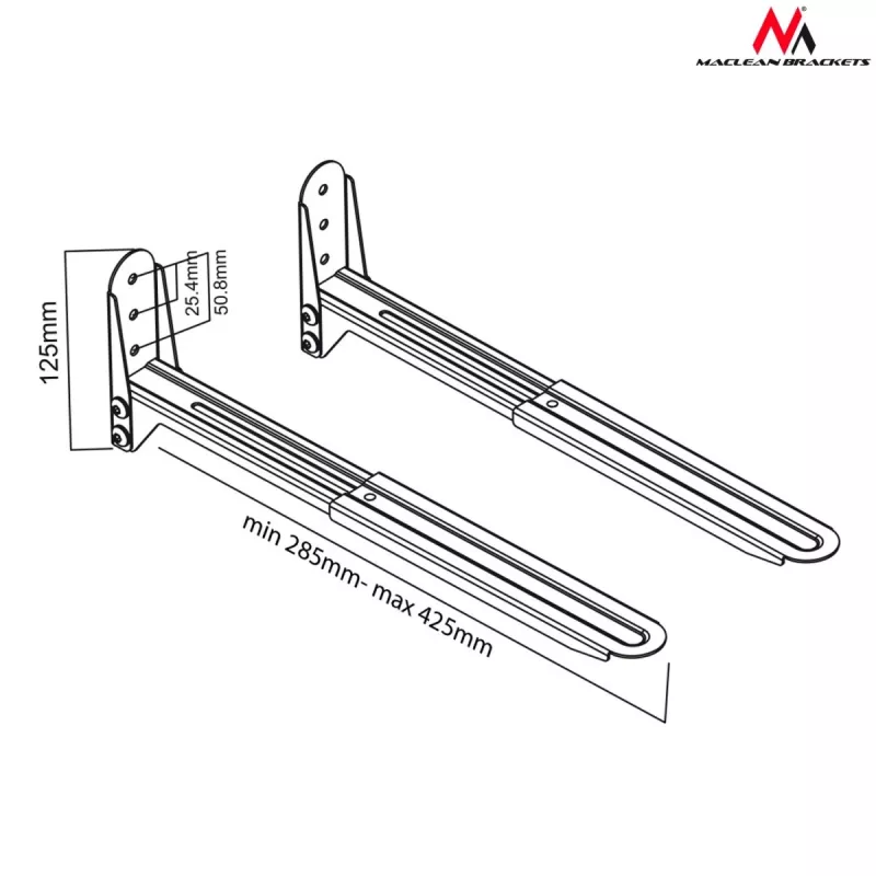 Kit de montagem Maclean MC-776 B preto