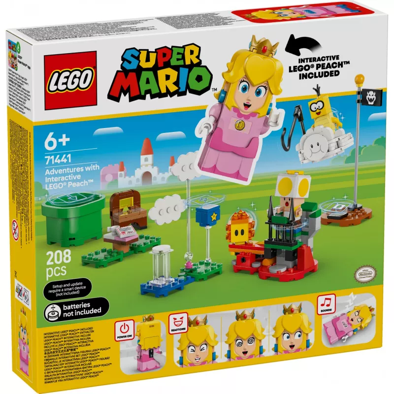 Brinquedo de construção LEGO 71441 Super Mario figura interativa LEGO Peach, compatível com o sistema LEGO
