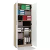 Arquivo OLIV 2D 74x35x180 cm, carvalho Sonoma/branco