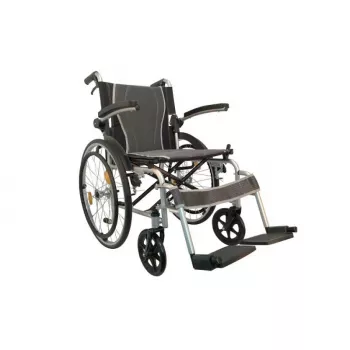 Cadeira de rodas ANTAR AT52311 — cadeira de rodas leve dobrável de alumínio, largura do assento 46 cm, peso máx. do utilizador 115 kg