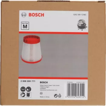 Filtro PTFE Bosch GAS 18V-12 MC Professional classe M para aspiração de pó, modelo 2608000771
